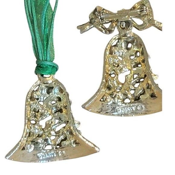 Vintage GERRY'S Holly Berry Leaf Bell Pin Brooch Necklace Pendant Signed Set - Picture 5 of 6